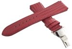 Genuine Techno Master 24mm Red Leather Watch Band Strap Fashion