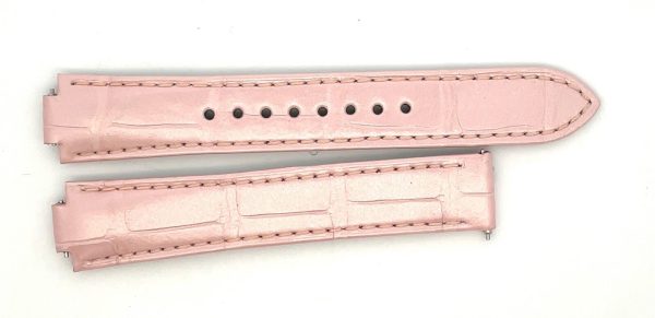 Cartier Paris 16mm x 14mm Shiny Pink Alligator Leather Watch Band KD4GYY52 FAC Supply